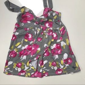 A&F gray floral cami/tank